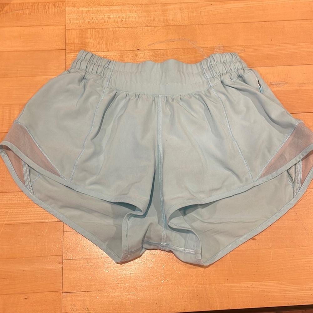 Lululemon Size 2 Light Blue Hotty Hot Shorts